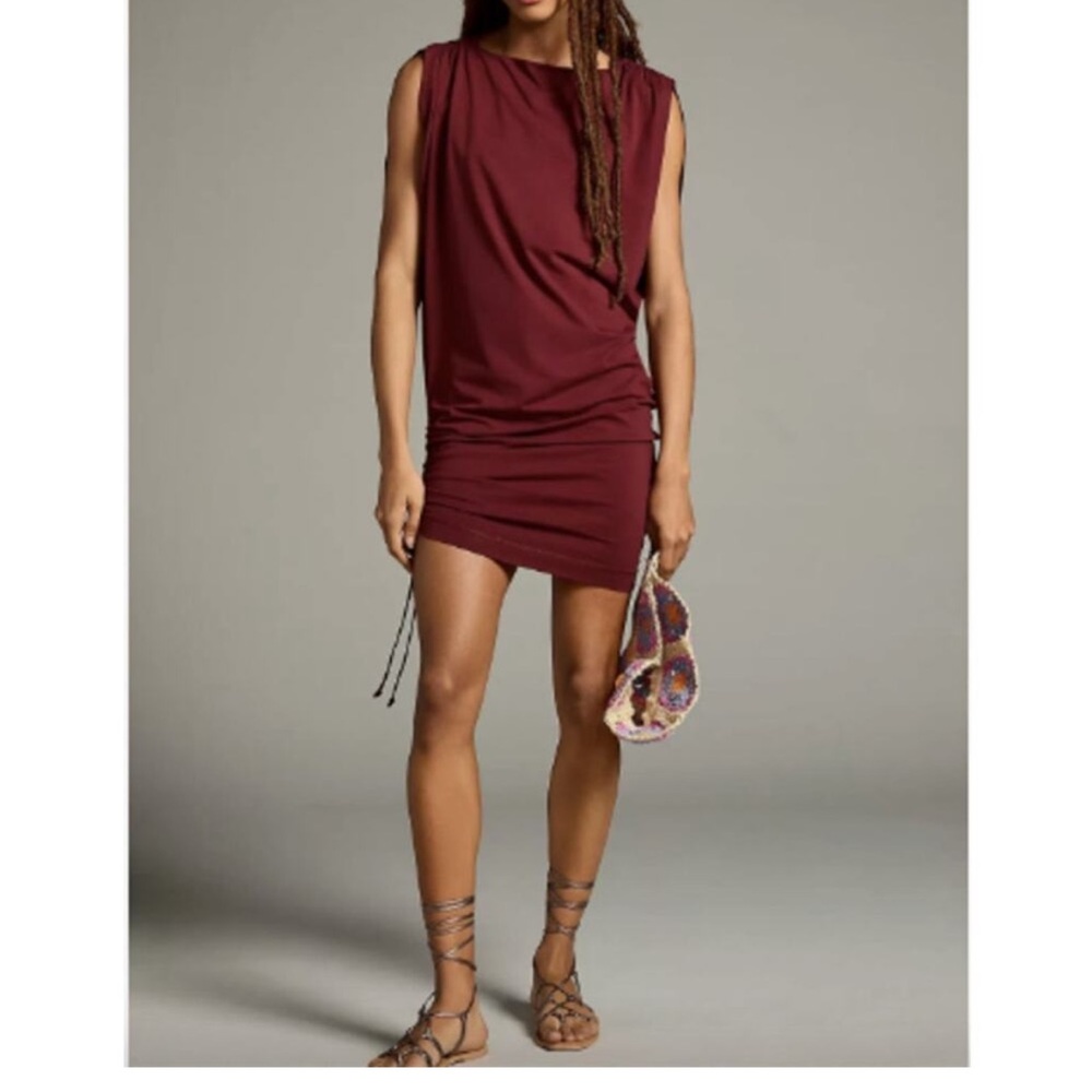 Daily Practice by Anthropologie Ruched Sleeveless Dress Size Medium